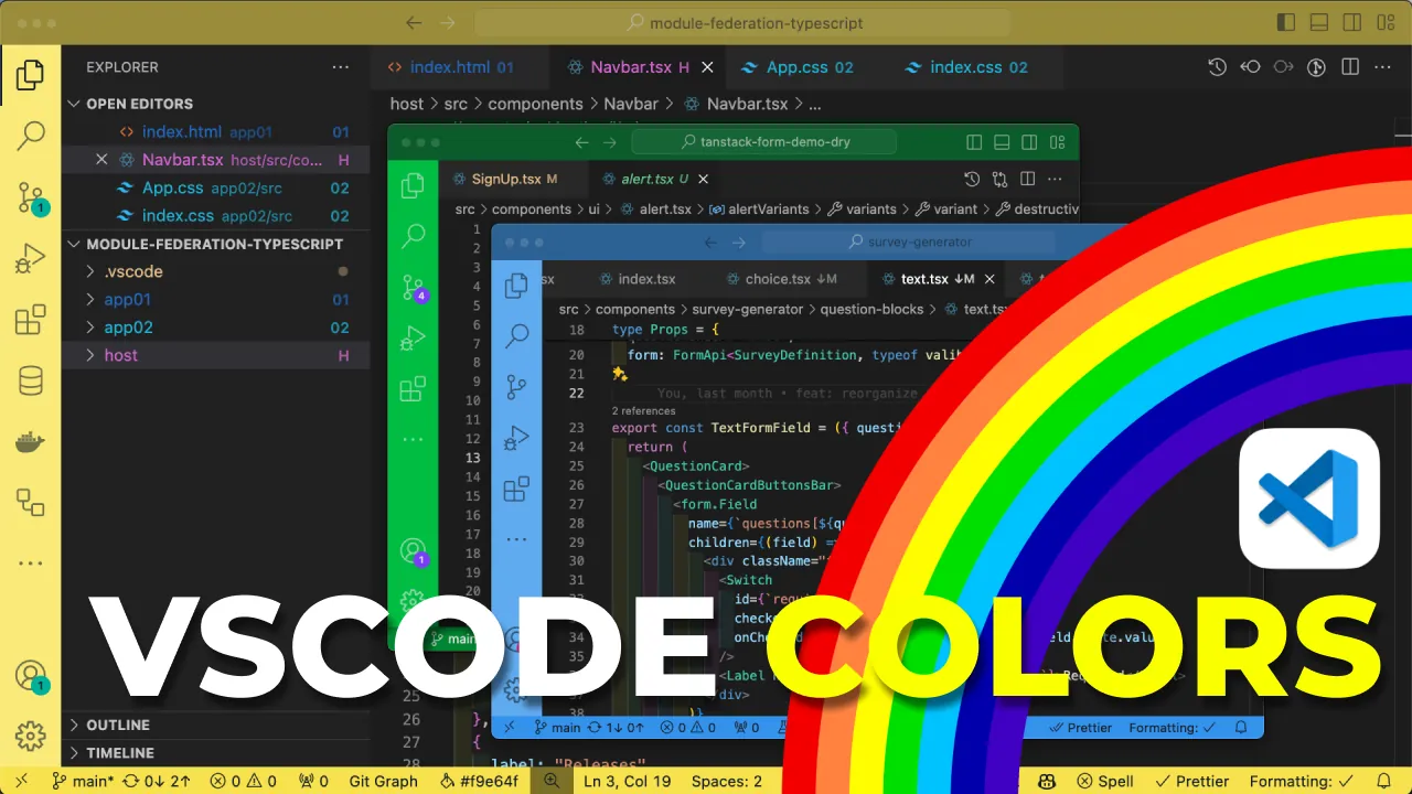 🌈 2  Colors Extensions to make Visual Studio Code even better!