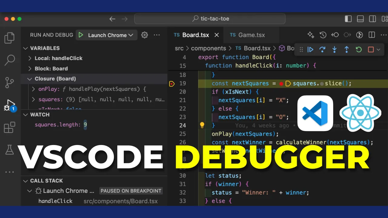 Debug a React app with Visual Studio Code