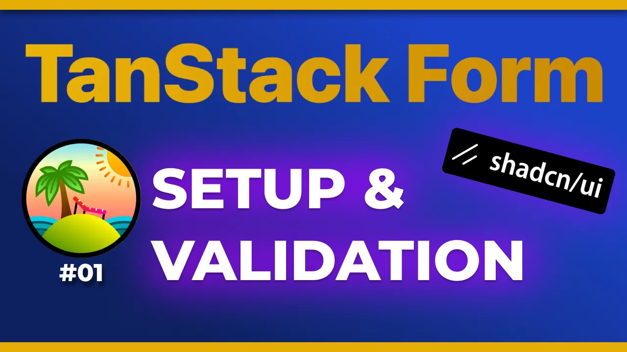 Let's see how to setup a form with TanStack Form using components from shadcn/ui, and add some simple validation rules.